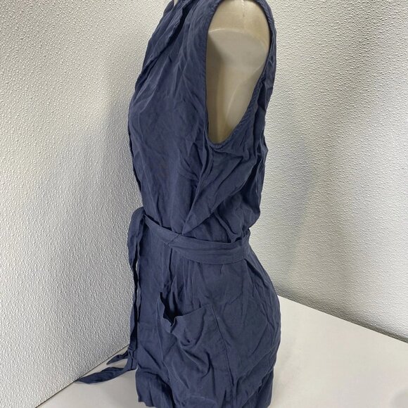 NEW SPLENDID Women's Alessi Short Collared Romper Size S Navy Blue - Picture 9 of 13